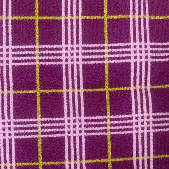 💫HP‼️💫 NWT DAYDREAMER Boysenberry Plaid Pant in Burgundy/Pink/Yellow, Size XS - Picture 4 of 8